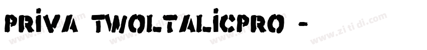 Priva TwoltalicPro 字体转换